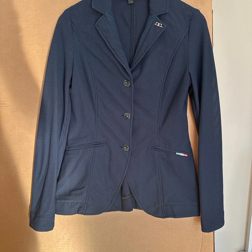 AA Motion Lite Equestrian Show Jacket Navy Blue - Picture 2 of 4